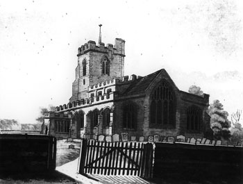 Cople church from the east 1876